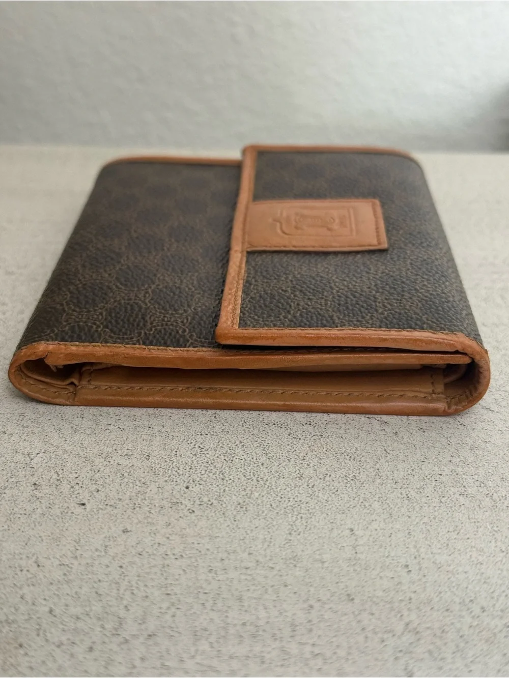 CELINE Triomphe Macadam Trifold Wallet